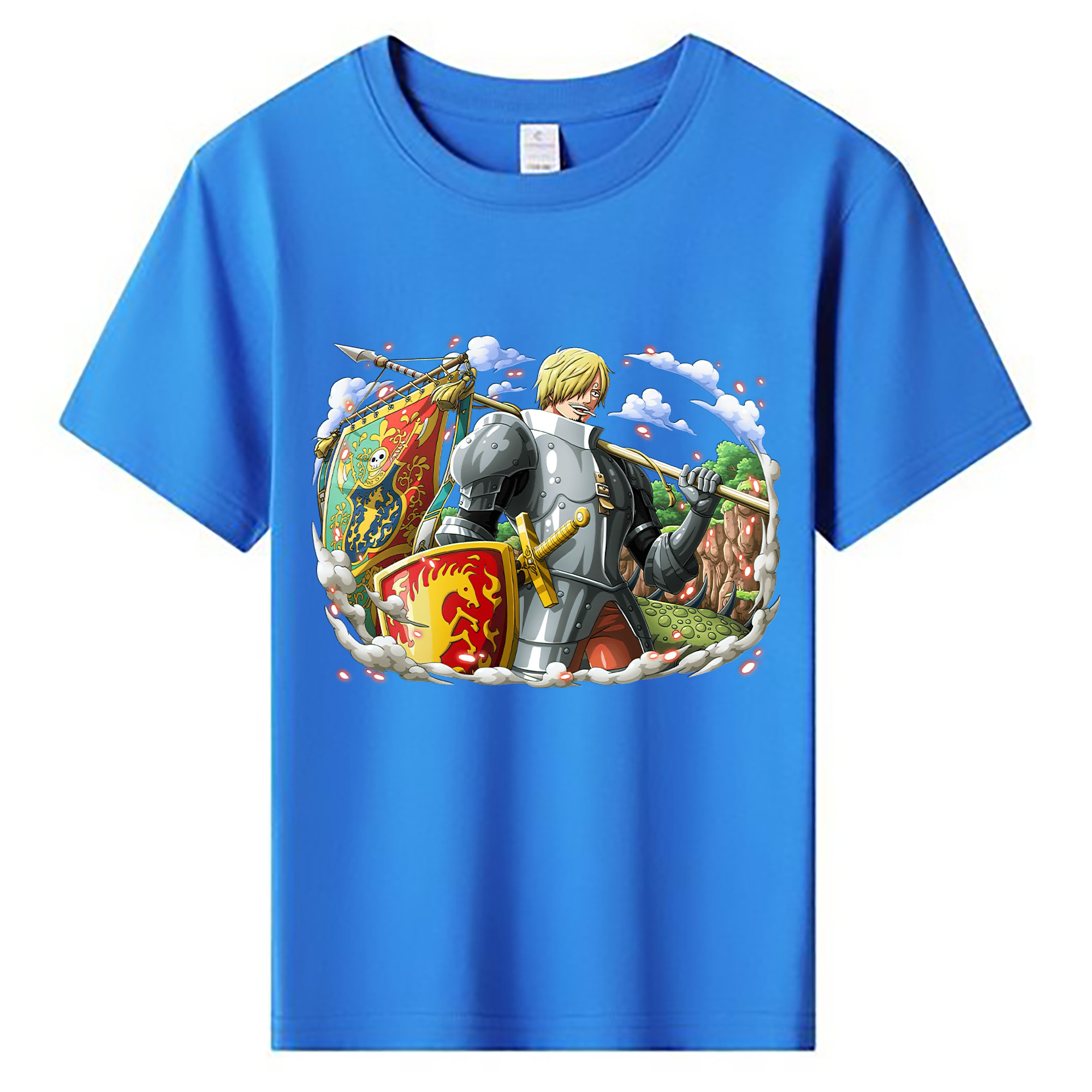 （画像用） ワンピース サンジ ONE PIECE Sanji 綿100％キッズTシャツ（フロントプリント）